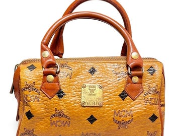 Vintage MCM Classic Brown Monogram Mini Speedy Bag. Must Have