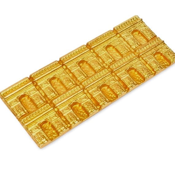 Vintage Celine Golden Brooch in the Arch of Triumphal Design