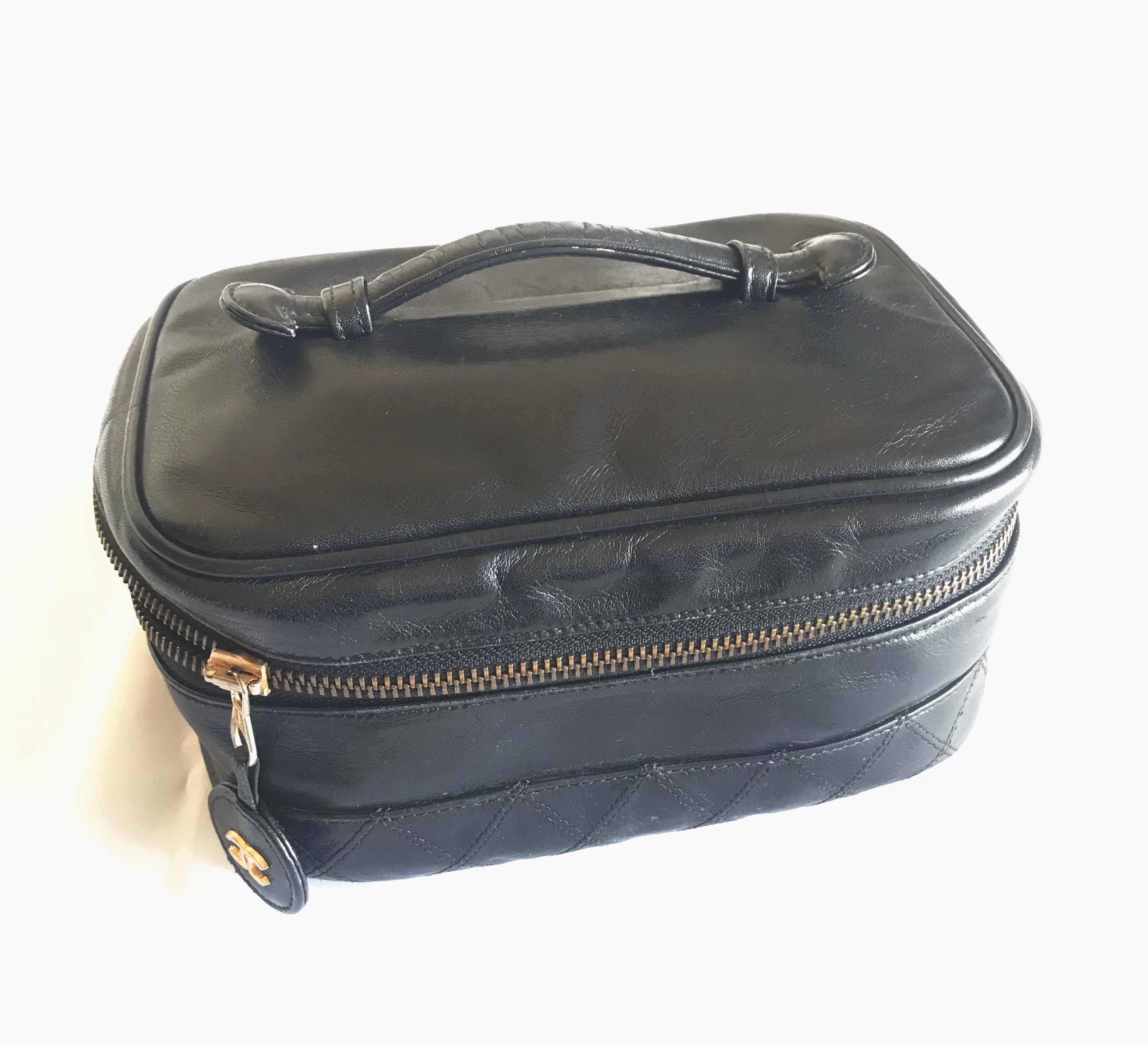 Chanel Cosmetic Bag - Etsy Chanel Cosmetic Bag - Etsy