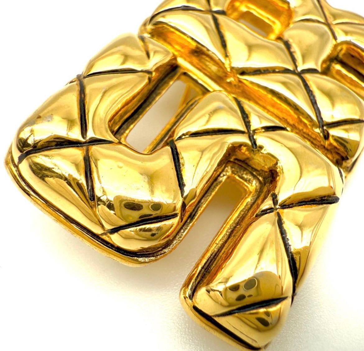 Broche Bijou Rykiel En Alliage Doré - Vintage - Occasion En Bon État