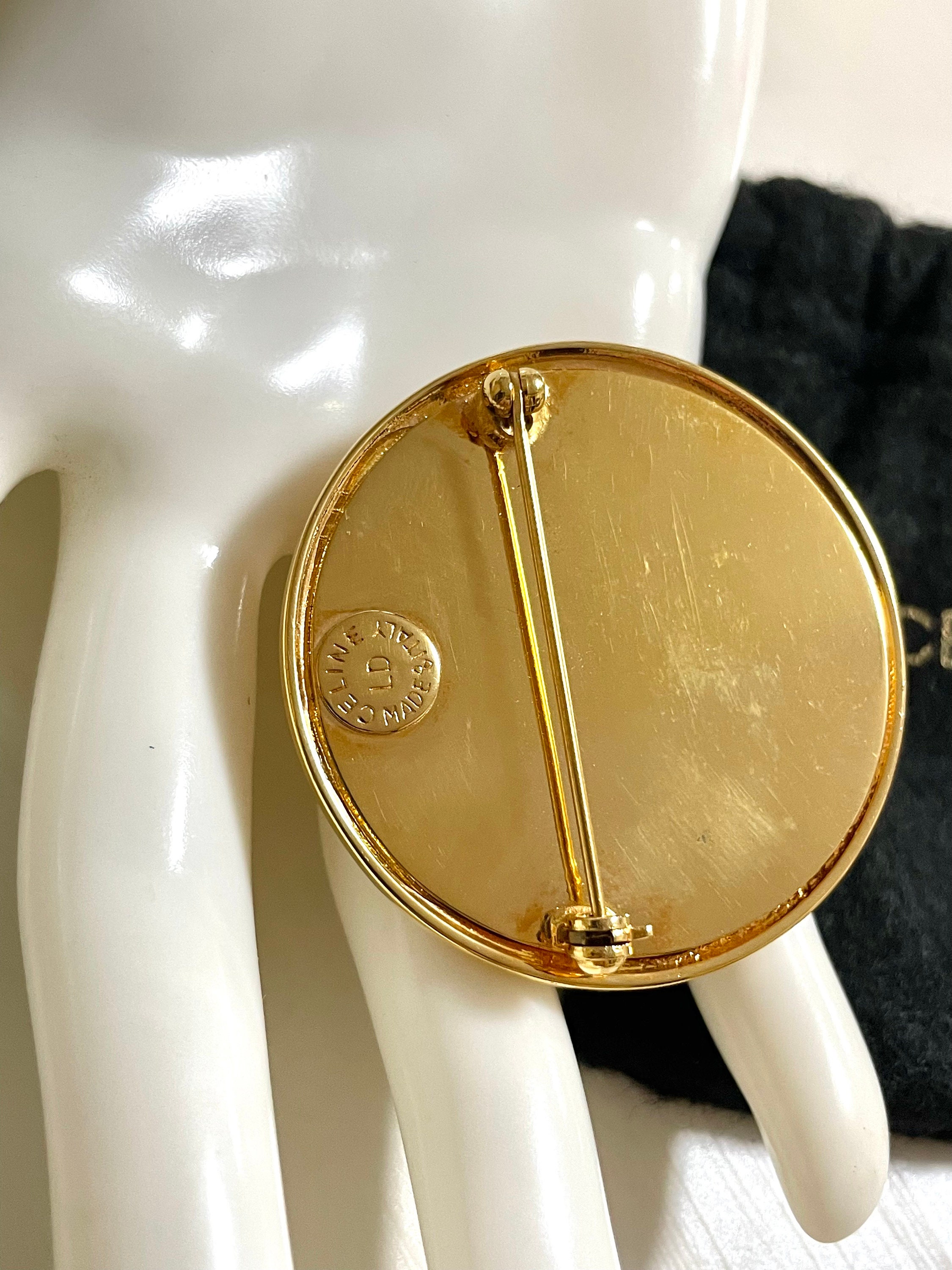 Broche Pin's CÉLINE Haute Couture Vintage - Métal Doré, Occasion