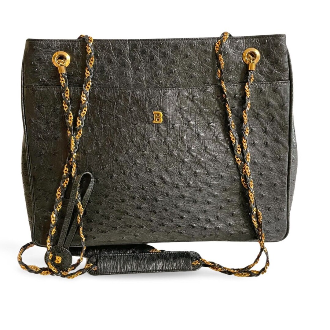80's Vintage BALLY, Genuine Black Ostrich Leather Chain Shoulder Bag With Golden Logo. Classic Purse Made in West Germany. 051003ya1 - Etsy 80's Vintage BALLY, Genuine Black Ostrich Leather Chain Shoulder Bag With Golden Logo. Classic Purse Made in West Germany. 051003ya1 - Etsy