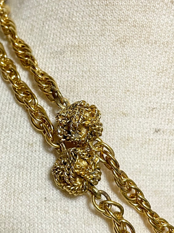Vintage CHANEL golden chain necklace with loupe g… - image 6