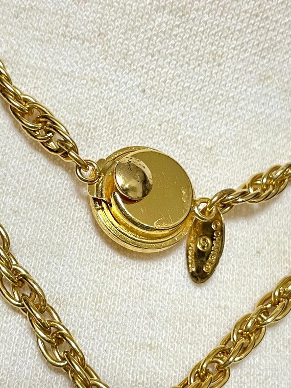 Vintage CHANEL golden chain necklace with loupe g… - image 8