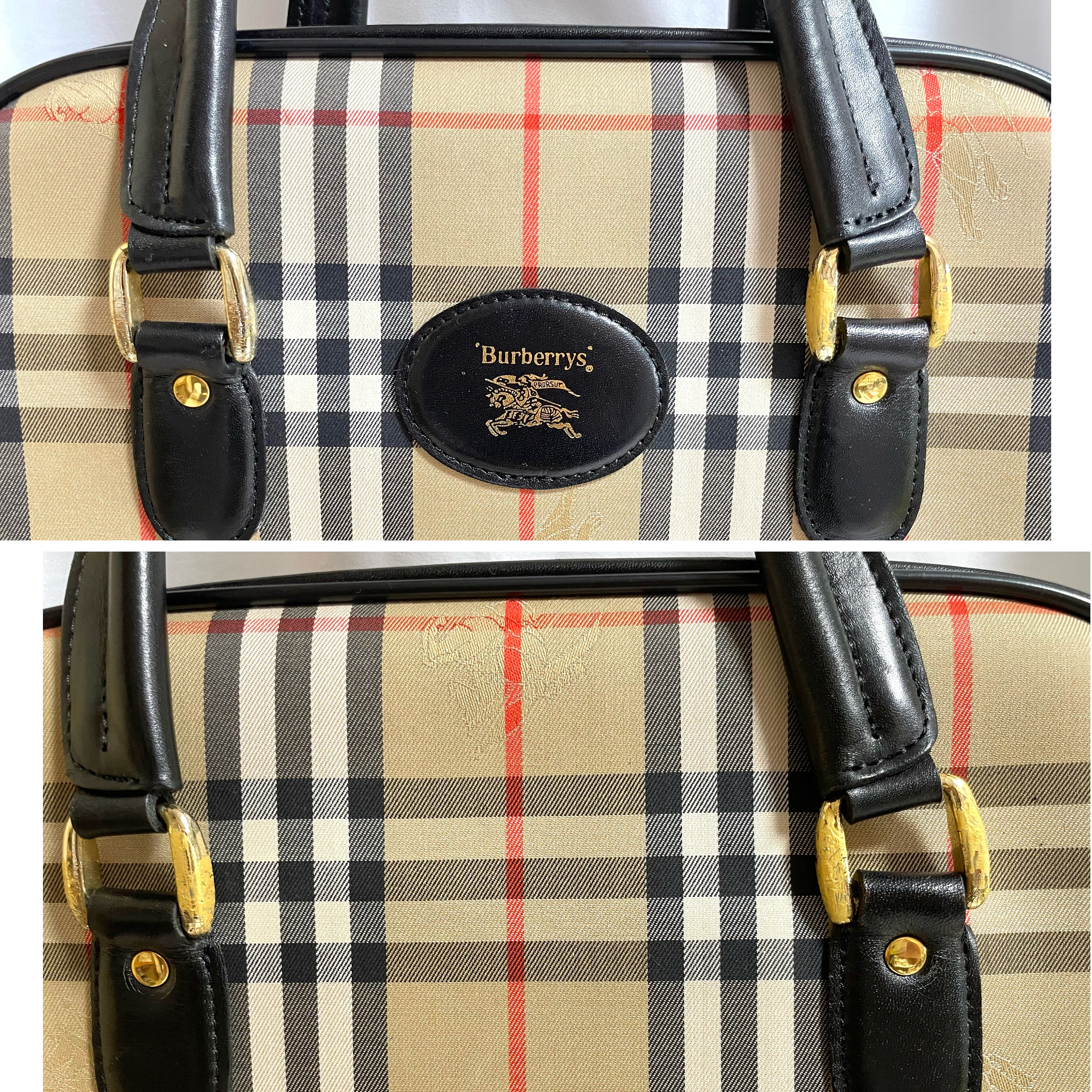 Vintage Burberry Classic Nova Check Boston Bag - Shop fillings Handbags &  Totes - Pinkoi