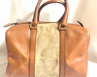 Christian Dior Suede Flap Bag Brown