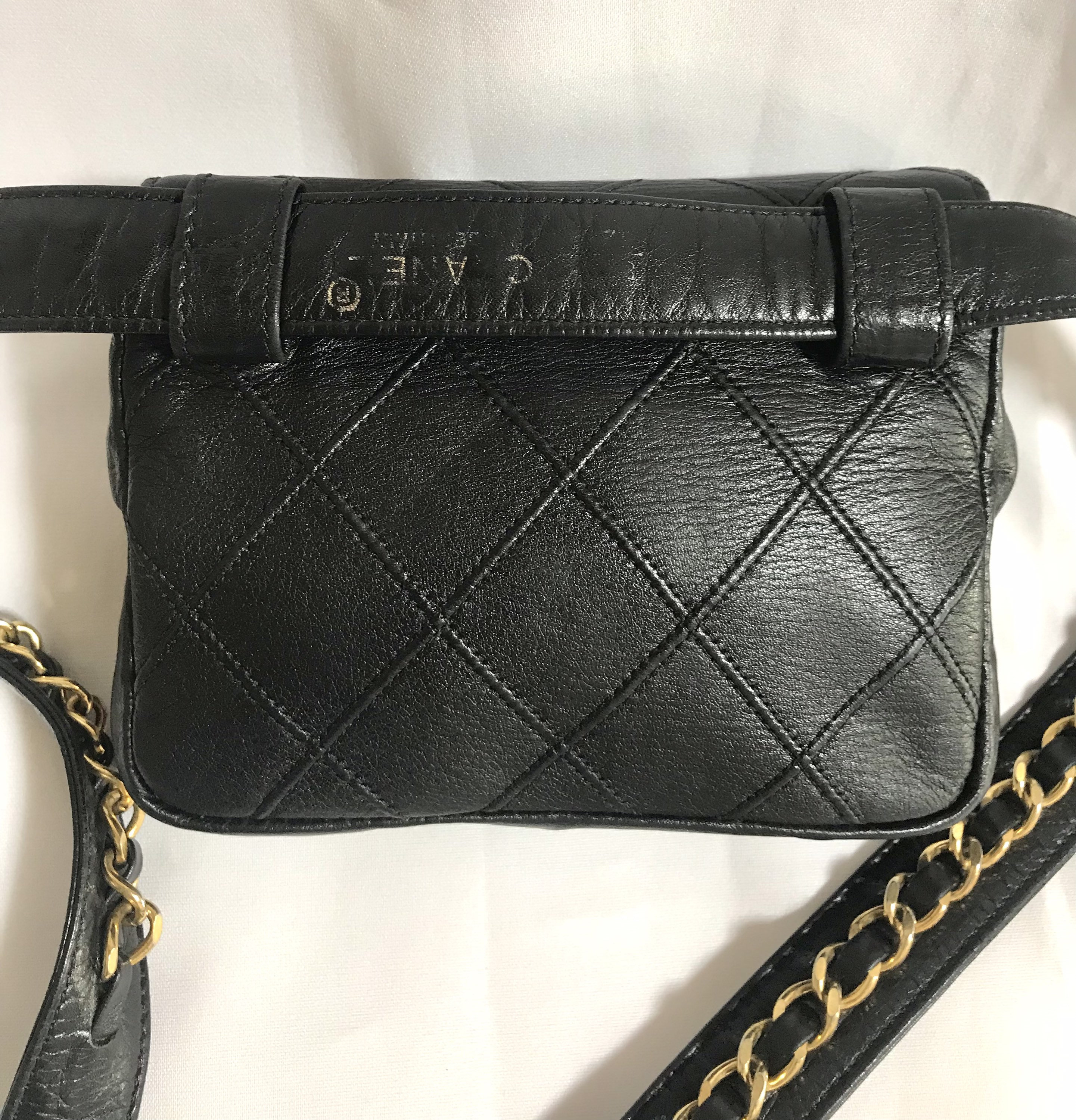 Winn. 1980s. Vintage CHANEL black lamb leather belt bag, waist bag, fa –  eNdApPi ***where you can find your favorite designer  vintages..authentic, affordable, and lovable.