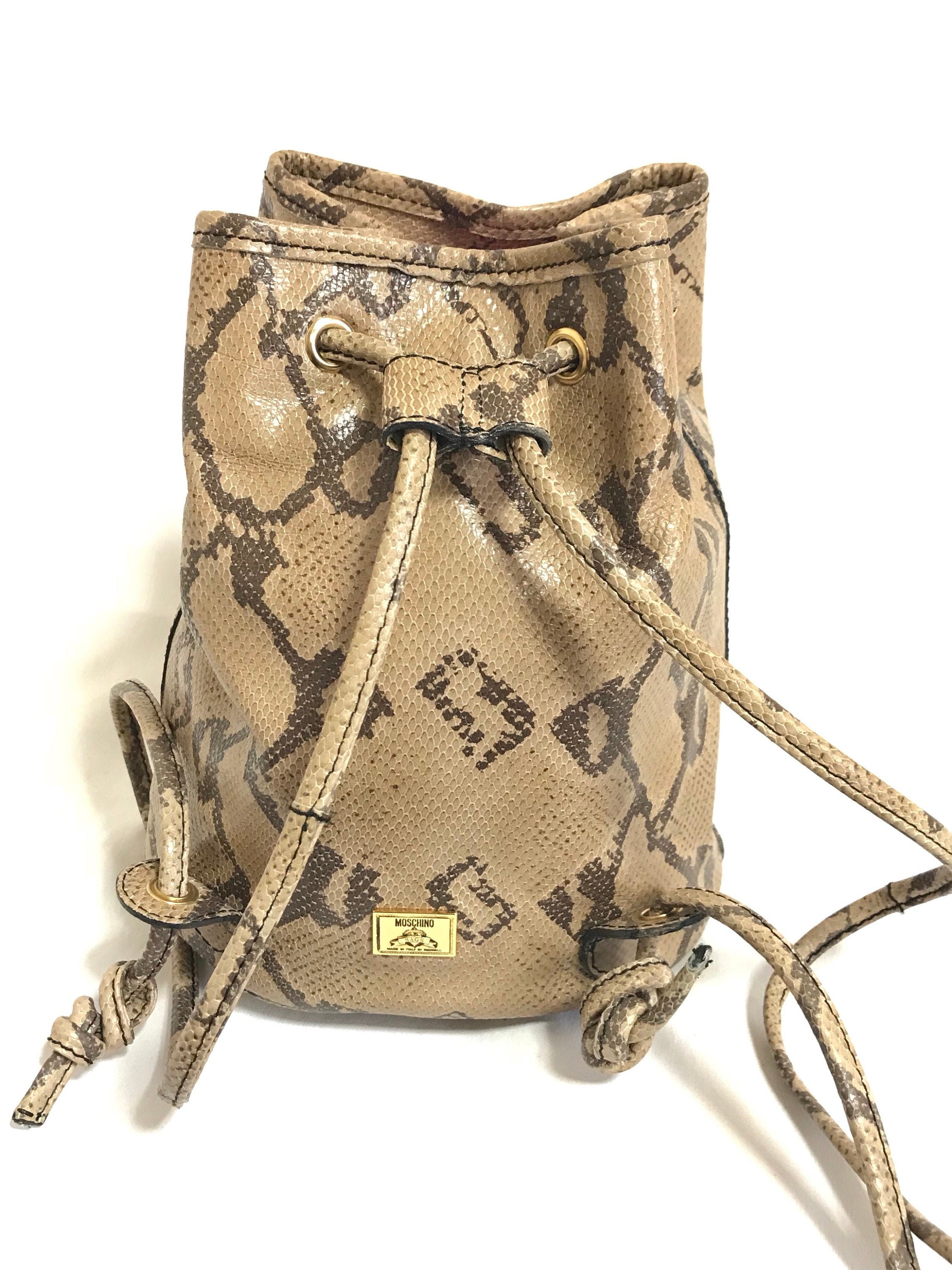 *ON SALE* Moschino #43850 Bucket Backpack Cordura nylon backpack Medium | Moschino main image 2