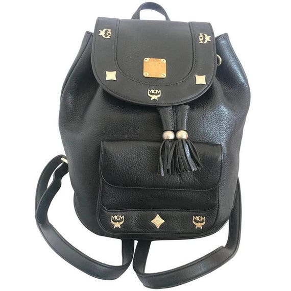 Gucci Backpack Vintage Logo Black in Leather with Gold-tone - US