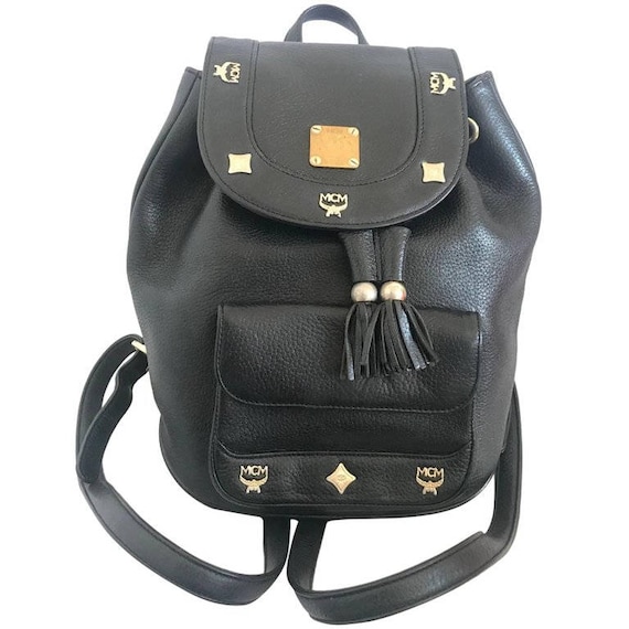 Gucci Backpack Vintage Logo Black in Leather with Gold-tone - US