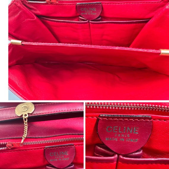 Celine red best sale purse