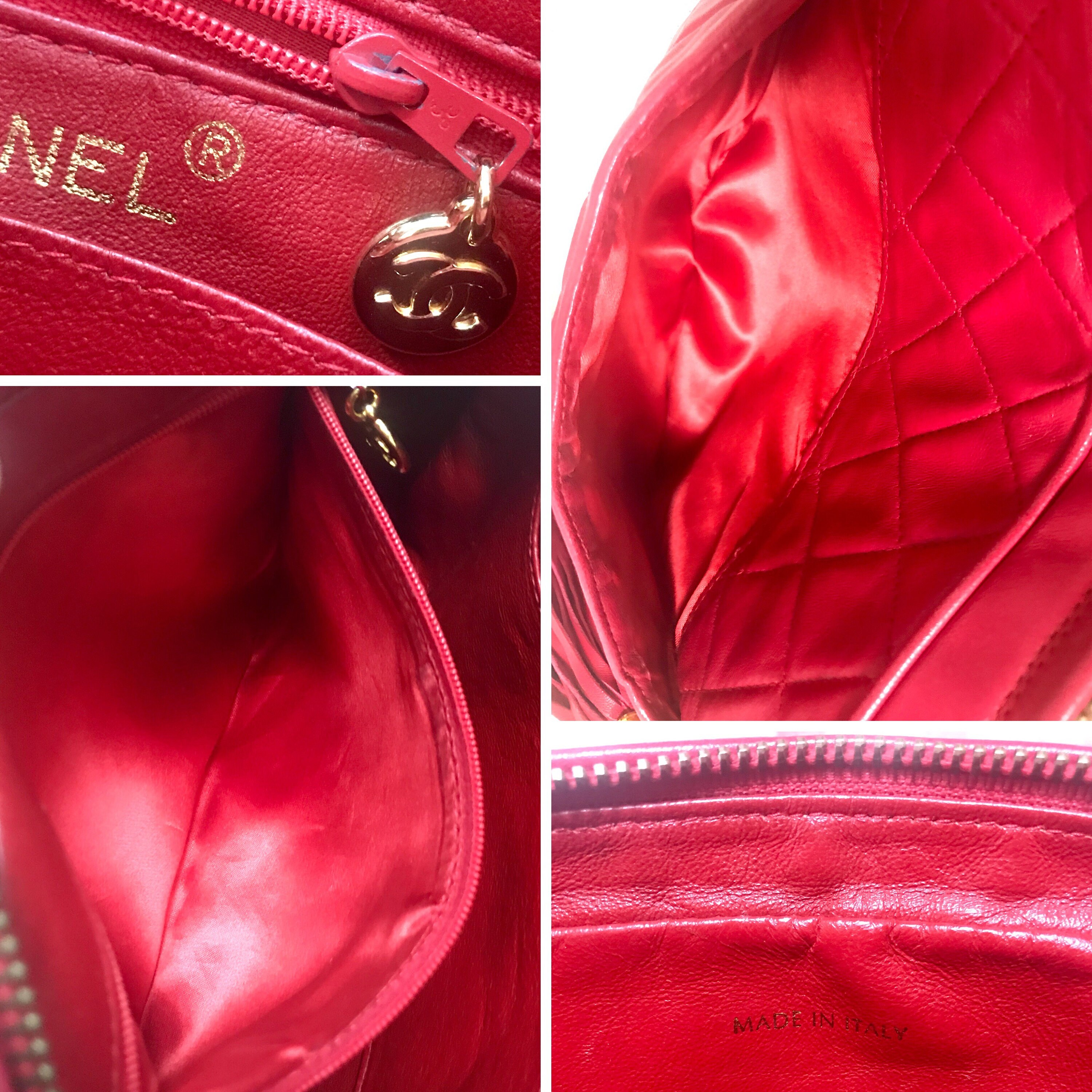 Vintage Chanel Red Lambskin Camera Bag Style Chain Shoulder - Etsy Vintage Chanel Red Lambskin Camera Bag Style Chain Shoulder - Etsy