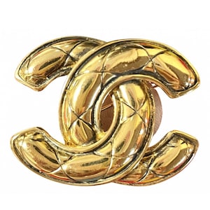 Rare CHANEL CC Logo Vintage 90s VIP Gift Brooch Pin Badge 