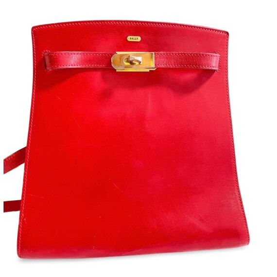 AUTHENTIC HERMES Kelly Ado PM Backpack Rouge H Box calf 0016