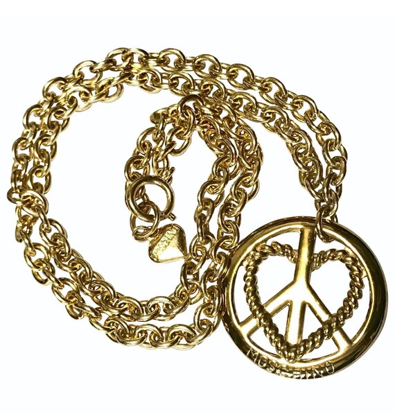 MINT. Vintage Moschino chain necklace with large h