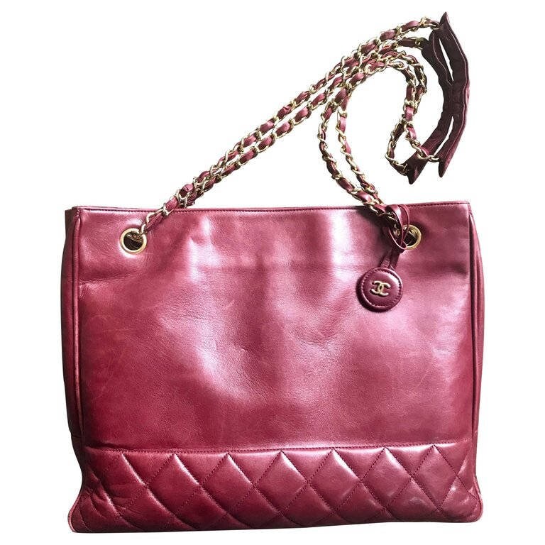 Chanel Vintage Wine Red Vanity Case Caviar GHW