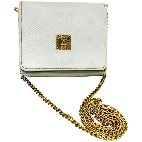 Mcm Monogram Visetos Mini Chain Crossbody Bag