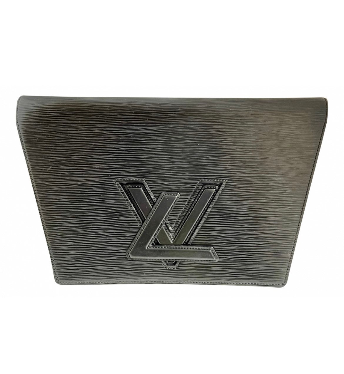 W3. Vintage Louis Vuitton Black Epi Trapezoid Mod Style Clutch 