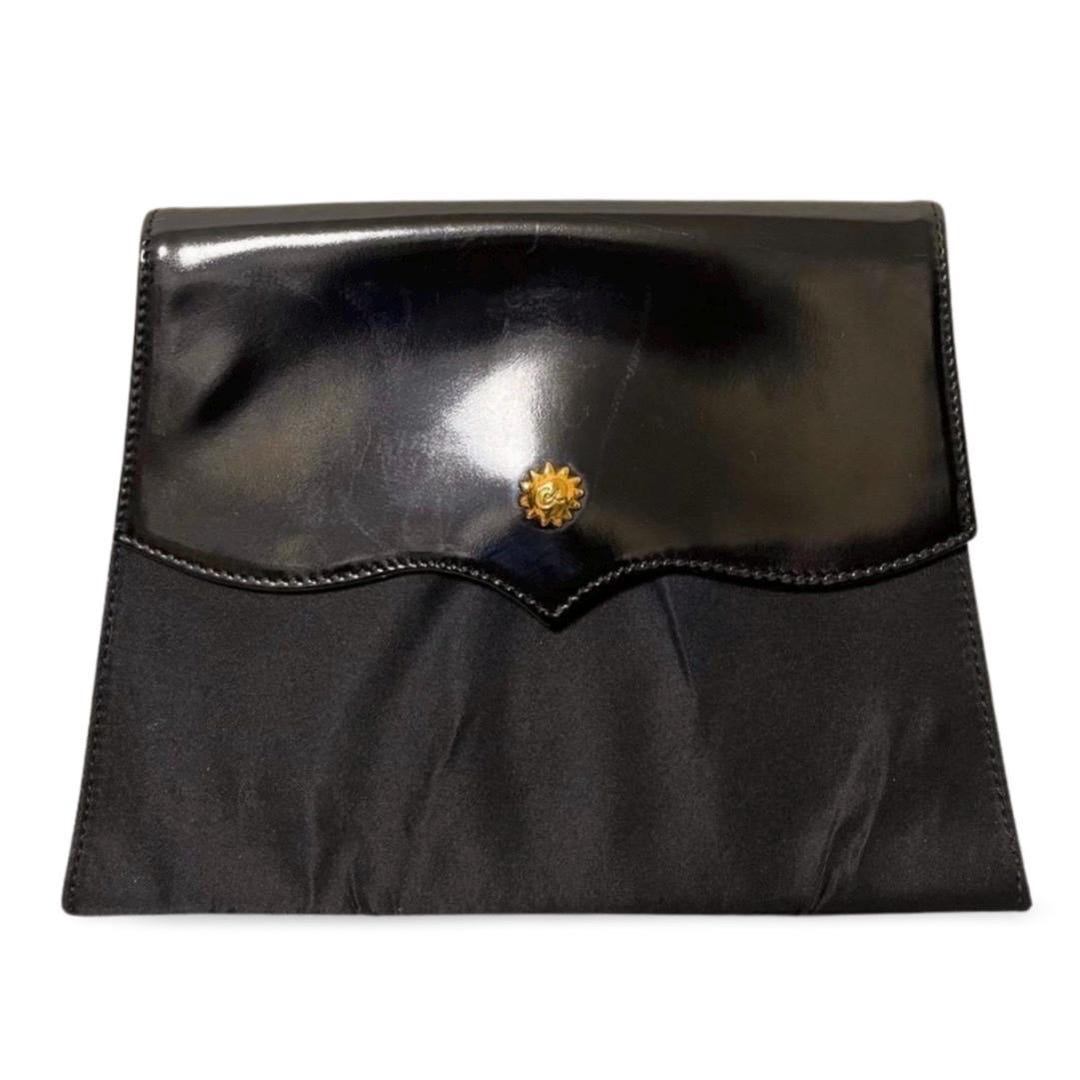 Christian Lacroix クリスチャンラクロワ　ハンドバッグ Vintage Christian Lacroix Black Patent Enamel and Nylon Combo