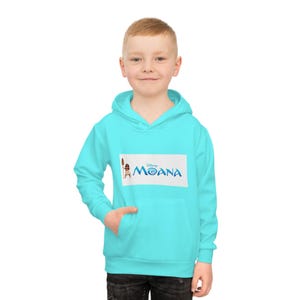 Moana Character Hoodie | Kids Aqua Pullover, Island Ocean Design image 7