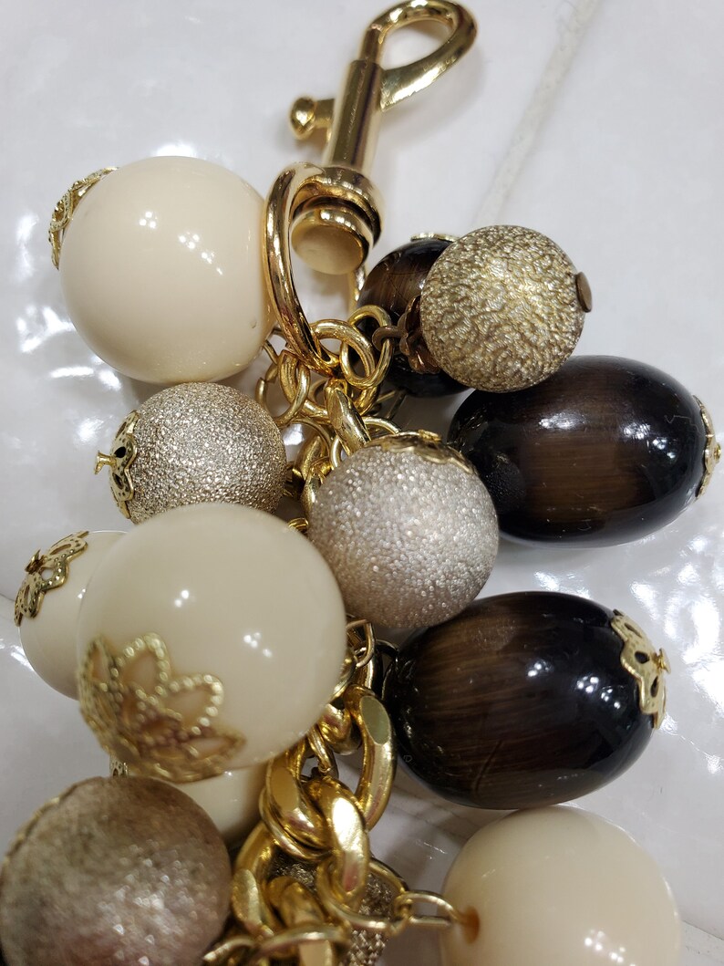 Backpack Pull Key Chain Flower Medallion in Gold Bling Purse Charm Pray is What it Says