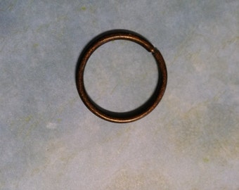 Large Key Ring Jump Ring For Large Skeleton Keys Antiqued Copper 1.25" Thick Key Ring for Castle Keys Jailer Key Ring