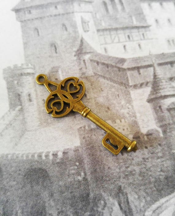 45mm Sale 10pcs Antique Bronze Key Pendants