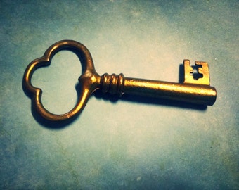 Large Skeleton Key Copper Key Big Key Vintage Replica Key Cast Iron Key Large Key Pendant Thick Skeleton Key 3.5 Inch Key