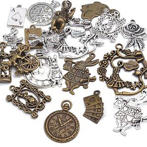 Fairy Tale Pendants Large Focal Pendants Antiqued Silver Bronze Charms Fairy Tale Charms Bulk 20pcs