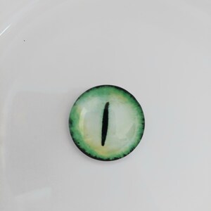 Eye Cabochon Dragon Eye Cabochon Round Glass Cabochon Domed Glass Green Eye Cabochon 25mm Cabochon 1&quot; Dragon Cabochon Embellishment