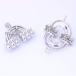 Rainbow Pendants Rainbow Charms Bead Cage Pendants Oil Diffuser Charms Diffuser Pendants Locket Pendants 8pcs