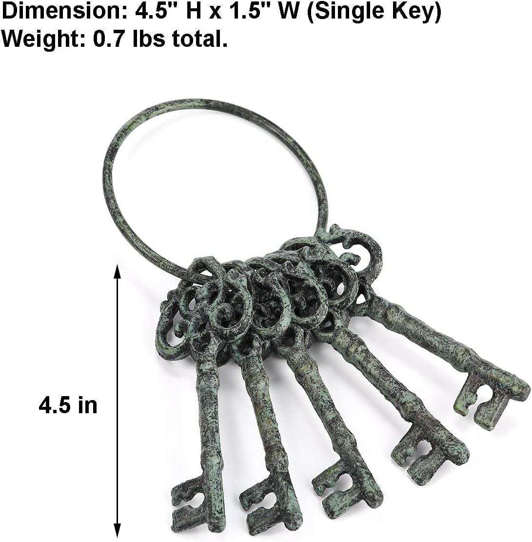 Large Cast Iron Skeleton Keys With Ring Jailers Keys Castle
