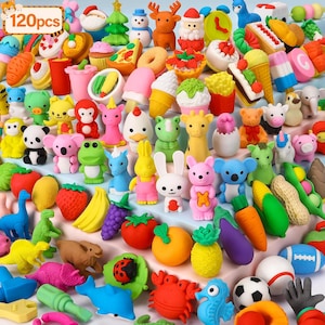 120 st mini kawaii-suddgummin, blandade djurmatsmönster, festgåvor i bulk