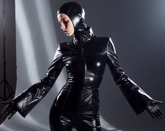 Echtes Rindsleder Catsuit | Ganzkörper-Bodysuit, Benutzerdefinierte Mistress Suit