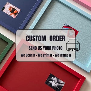 Custom Order (Frame size - Cut Opening - Color - Print Picture), 4x6' - 8x8' - 8x10' - 8x12' 12x12' - 12x16', Personalizeted Photo Frames