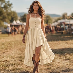 cream western dresses Women's Rodeo Gal Western Embroidered Mini Dress in Cream