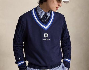 Polo Ralph Lauren Wimbledon Cable Knit Cricket Sweater