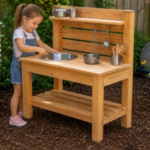 DIY Matschküche Pläne, Kinderküche aus Holz im Freien (PDF-Download)