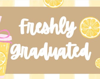 Banner de limonada para recién graduados
