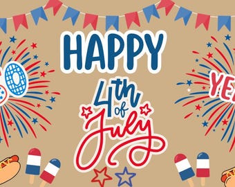 Happy 250th Birthday America Banner Template-Editable Design