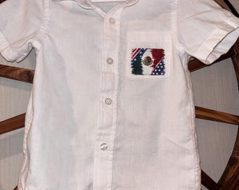 Maglietta per bambini con bandiera messicana/americana