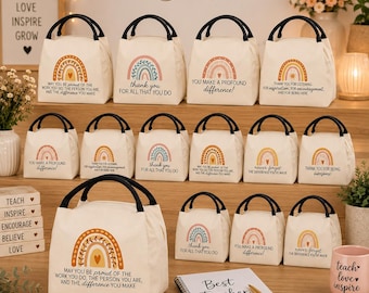 Lancheira térmica para professores | Presente de agradecimento para professores | Bolsa térmica para almoço | Presente de volta às aulas para professores | Presente de agradecimento de fim de ano