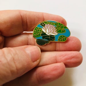 Neuro Art. Brilliant Brain Pins, Gift for Doctor, Nurse, Scientist, Brain Tumor or Cancer Survivor. Lotus Zen brain. Lapel pins. image 4