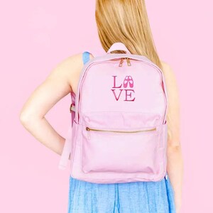 Love Dance Pink Charlie Backpack Cute School Travel Water Resistant Bag #M364VL-PK-LVDANCE