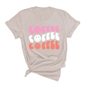 Coffee T Shirt Caffeine Lover Graphic Casual Everyday Tee #HPTS-HNAT-COFF23