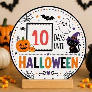 Halloween Countdown Printable | Days Until Halloween Sign | 6x6 Halloween Countdown Calendar | Classroom Decor | Printable PDF