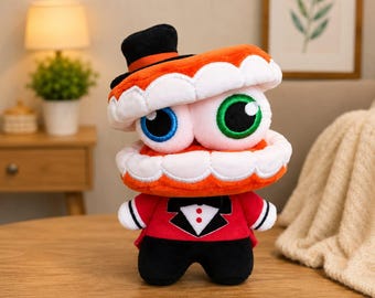 The Amazing Digital Circus Caine Plush Doll, Chibi Caine Plush Toy, Cute Stuffed Character Gift