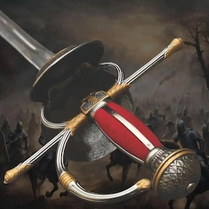 Handgjort Rapiersvärd – Spanskt musketörsvärd från renässansen – Quijote-inspirerat samlarobjekt – Historiskt dekorsvärd – Present till honom