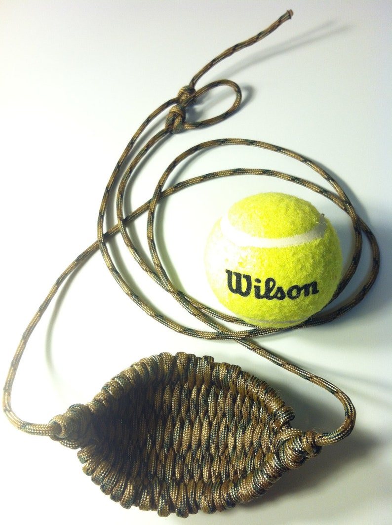 Tennis Ball Thrower Paracord Shepherd Sling HANDMADE by David the