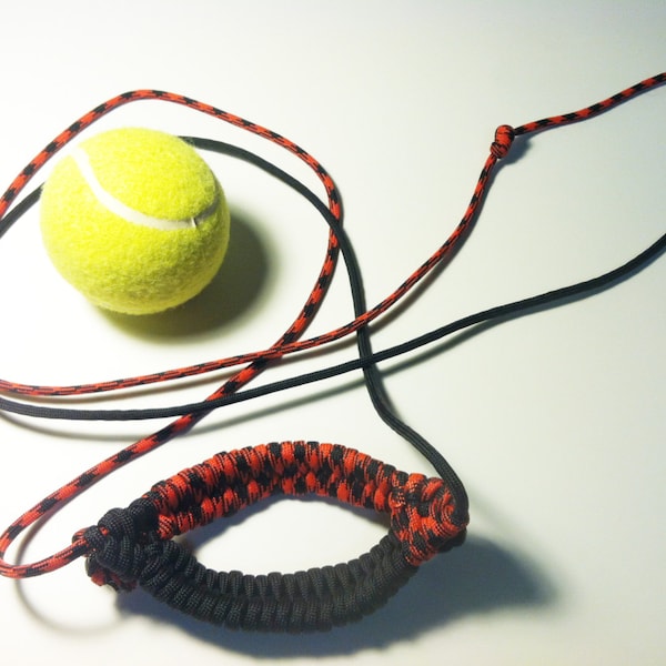 HANDMADE SHEPHERD SLING - Paracord Tennis Ball Thrower by David the Shepherd - David and Goliath Slingshot